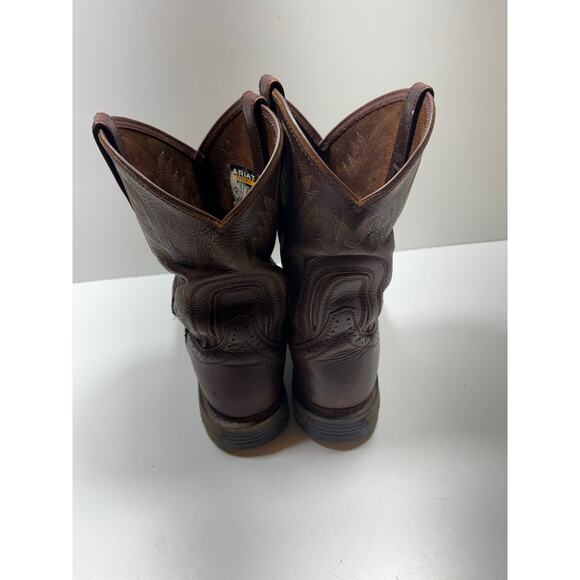 Ariat Men’s Work Western Boots Leather Sz 13D Brown Slip Resistant Cowboy main image 11